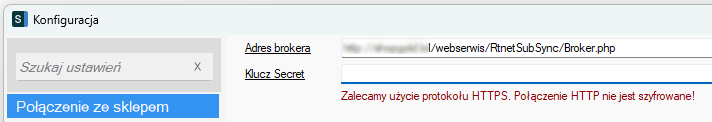 Pole Adres brokera uzupełnione adresem webserwis/RtnetSubSync/Broker.php